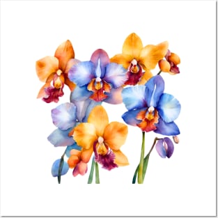 Watercolor Orchids Posters and Art